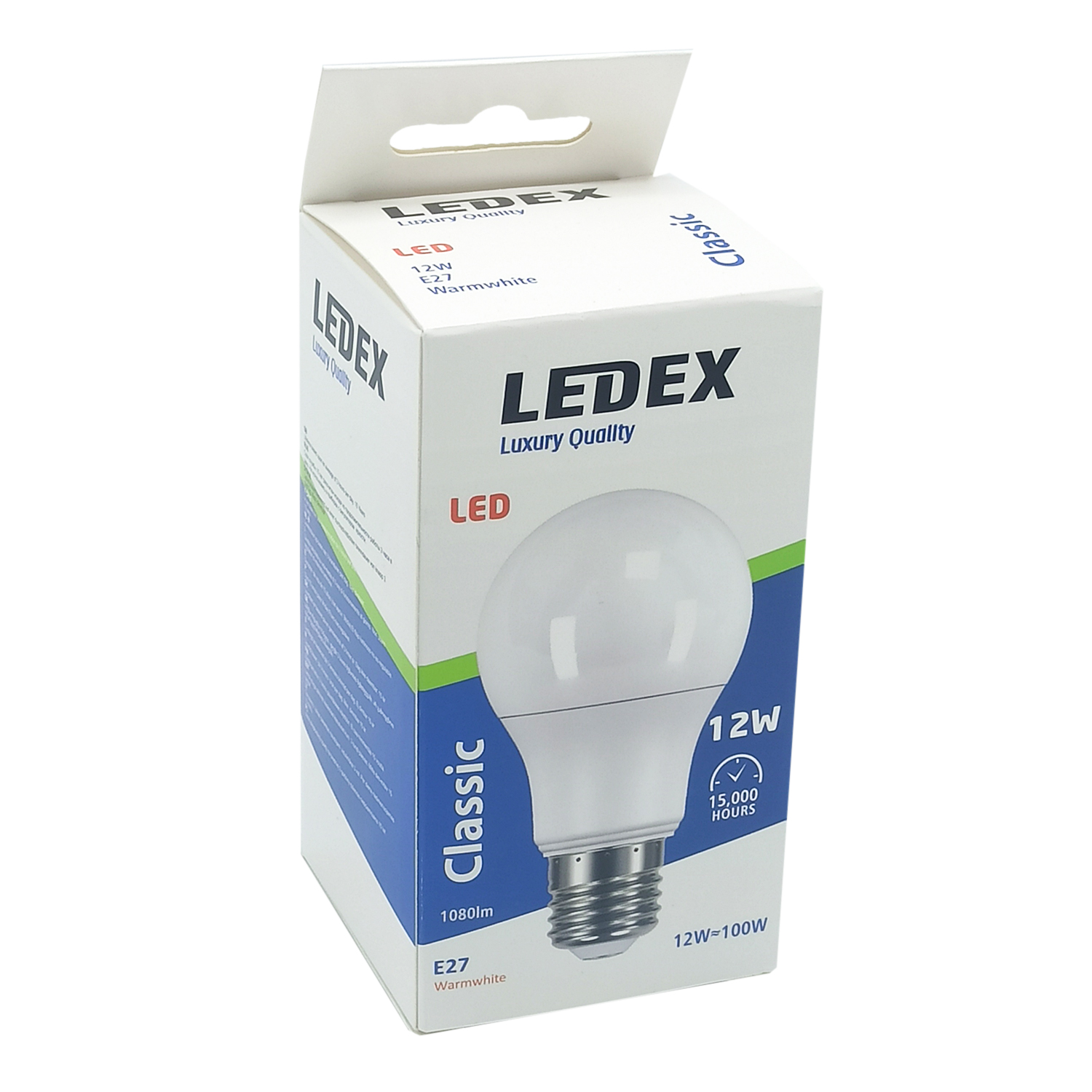 ნათურა სტანდარტული LEDEX LED40-8932 12W E27 3000K CLASSIC — ნათურა და ვაზნა